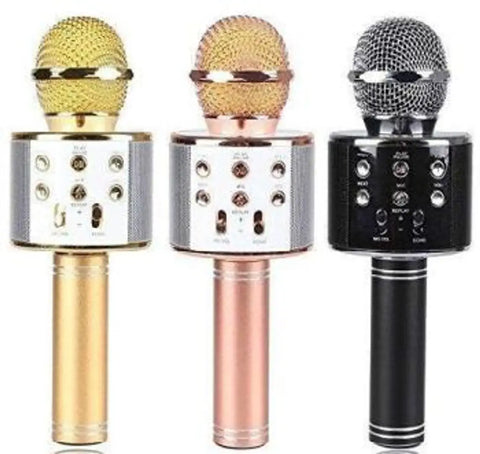 Karaoke Mic Microphone With Inbuilt Wireless Bluetooth Speaker- Pack Of 1