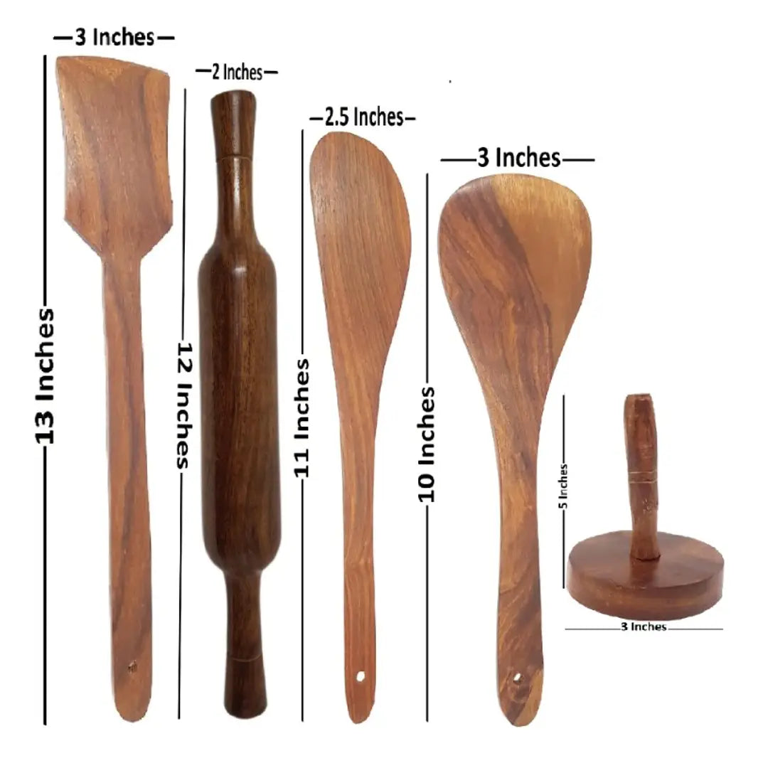 Wooden Kitchen Tools Set