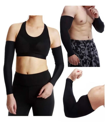 Cotton Arm Sleeves For Men & Women Uv Protection Arm Fingerless Hand Gloves Pack Of 2 Riding