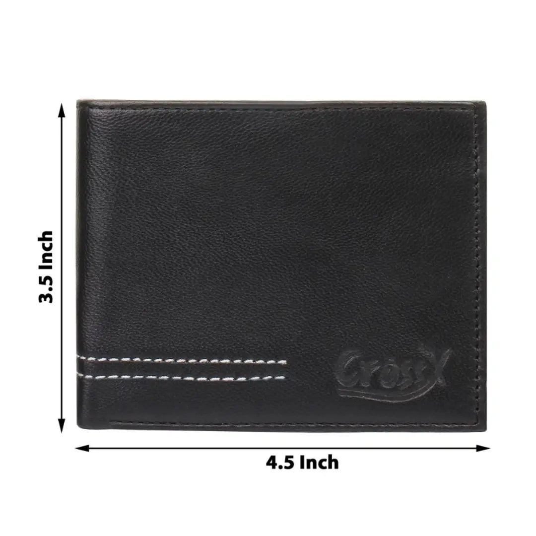 MEN'S BLACK LEATHER WALLET