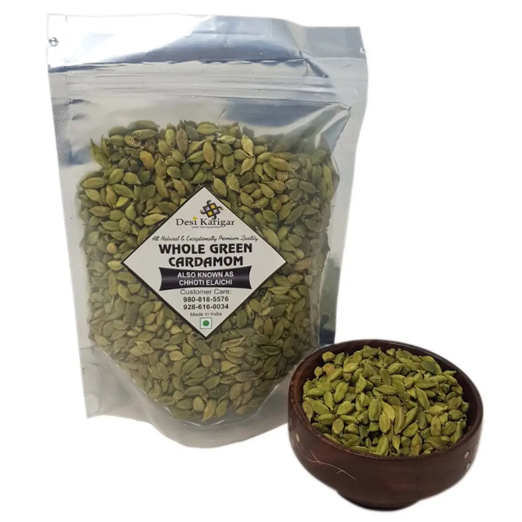 Whole green Cardamom (Chhoti Elaichi) - 200 gm Pack