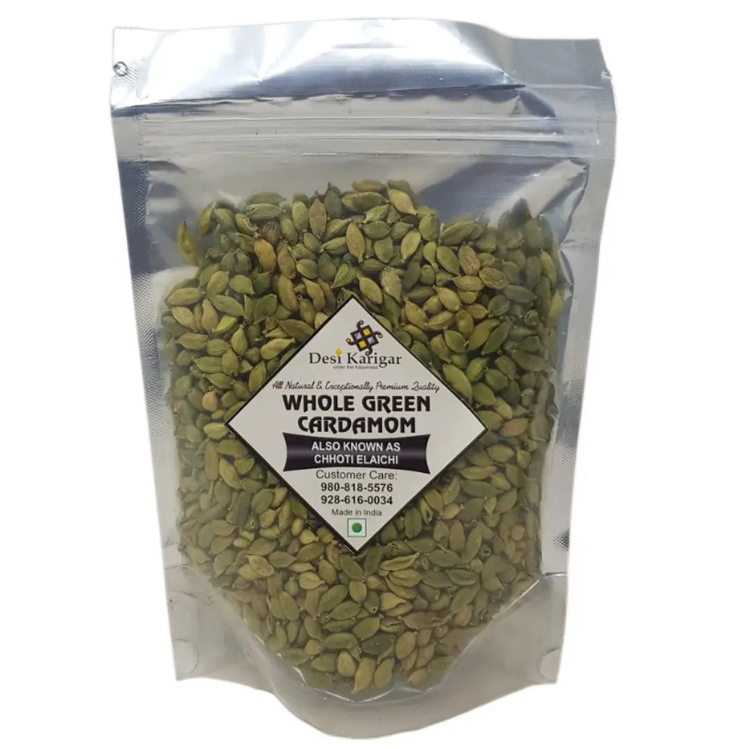 Whole green Cardamom (Chhoti Elaichi) - 200 gm Pack