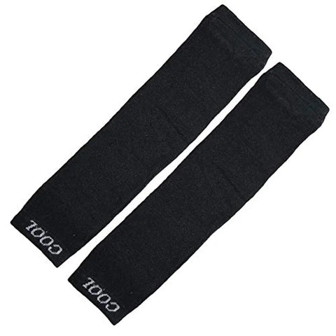 Antibacterial Arm Sleeves for Men,Women Multi-Purpose (Gym, Cricket, Football, Tennis, Basket Ball, Cycling) (Pack of 1) (Black)