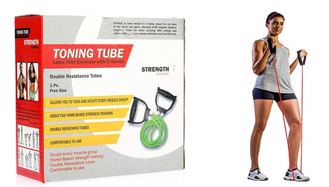 Workout Resistance Dual Toning Tube for Home Exercise (Multicolour)