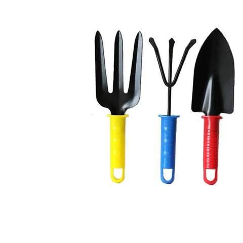 colorfull gardening tool for gardening. Gardening Tools kit Hand Cultivator, Small Trowel, Garden Fork (Set of 3)