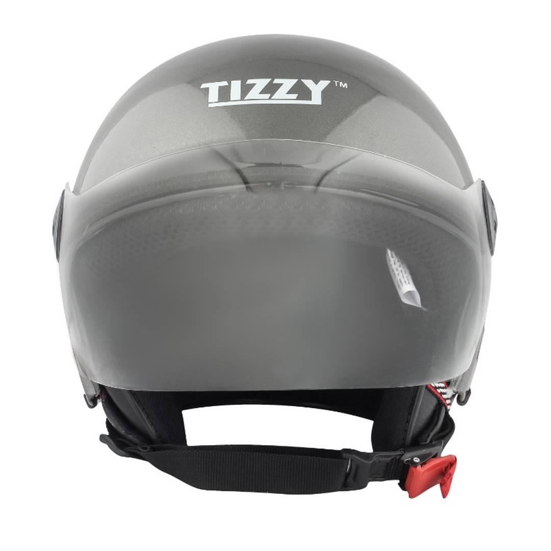 Half Face Helmet With Plain Visor Bike Riding Helmets For Men and Women Bike and Scooty Riding Motorbike