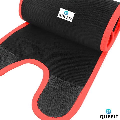 Upper Arm Shaper Ultra Belt Non-Tearable Weight Loss Slimming Belt for Men and Women (Pack Of 2,Black- Red)