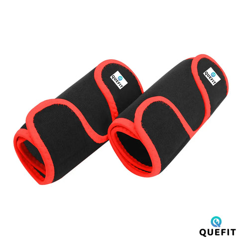 Upper Arm Shaper Ultra Belt Non-Tearable Weight Loss Slimming Belt for Men and Women (Pack Of 2,Black- Red)