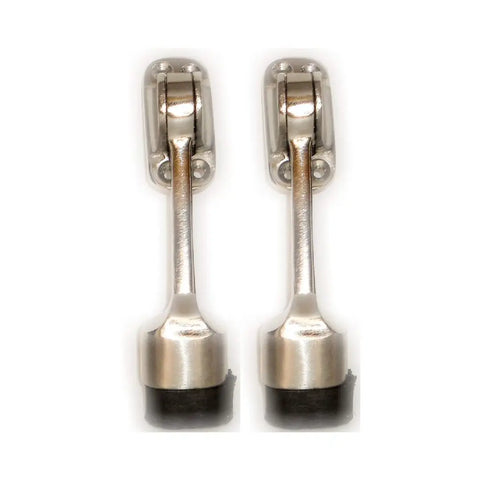 Sun Shield Steel Door Stopper for Home with Screw 5 Inches SS Finish - Pack of 2 Pieces