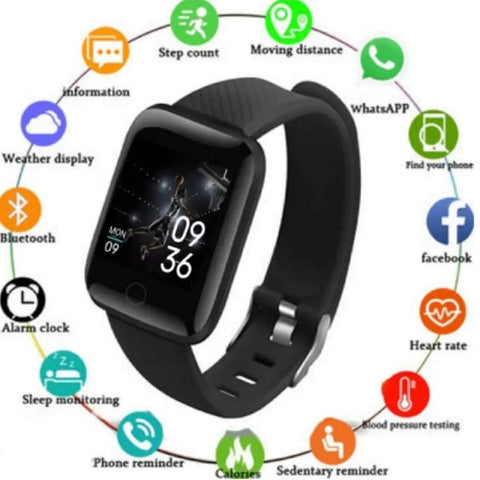 ID 116 Smart Band Fitness Tracker for Fitness Tracker with Heart Rate and Sleep M