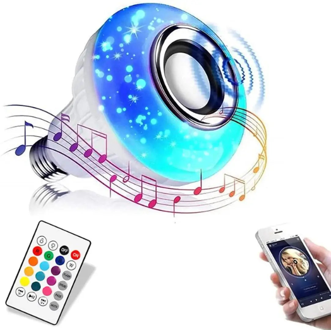 MUSIC LED BULB COLOR CHANGING 24 KEY REMOTE PACK OF 1