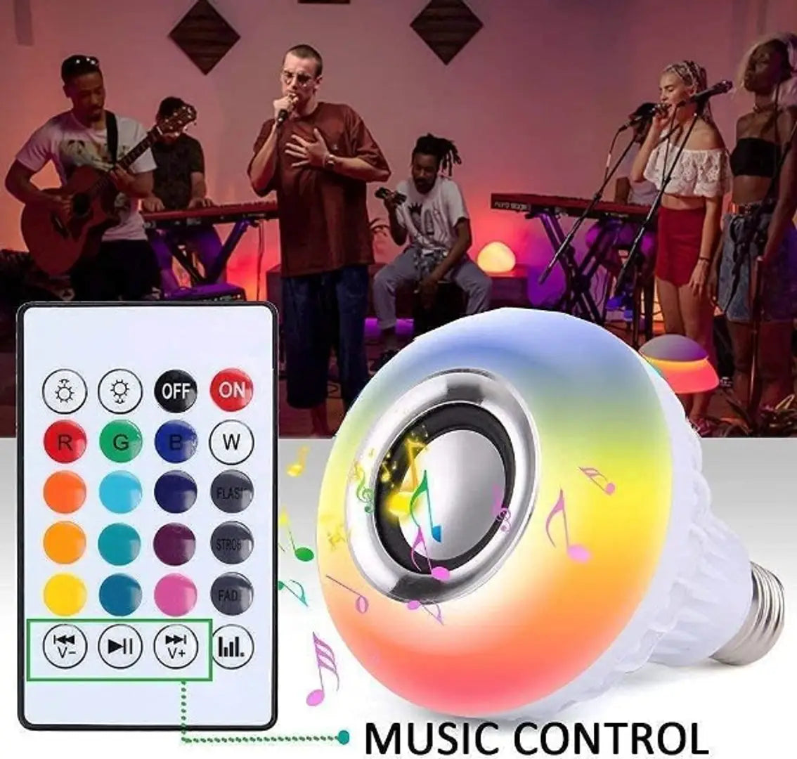 MUSIC LED BULB COLOR CHANGING 24 KEY REMOTE PACK OF 1