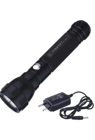 NNC JY SUPER 1810 HIGH POWER (2W) RECHARGEABLE BLACK TORCH FLASH LIGHT