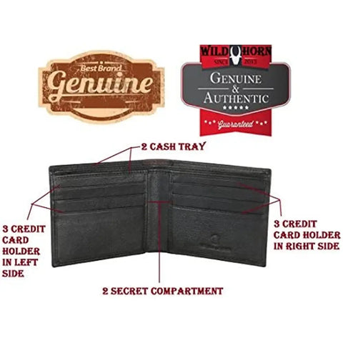 WildHorn WH213 Black Men's Wallet