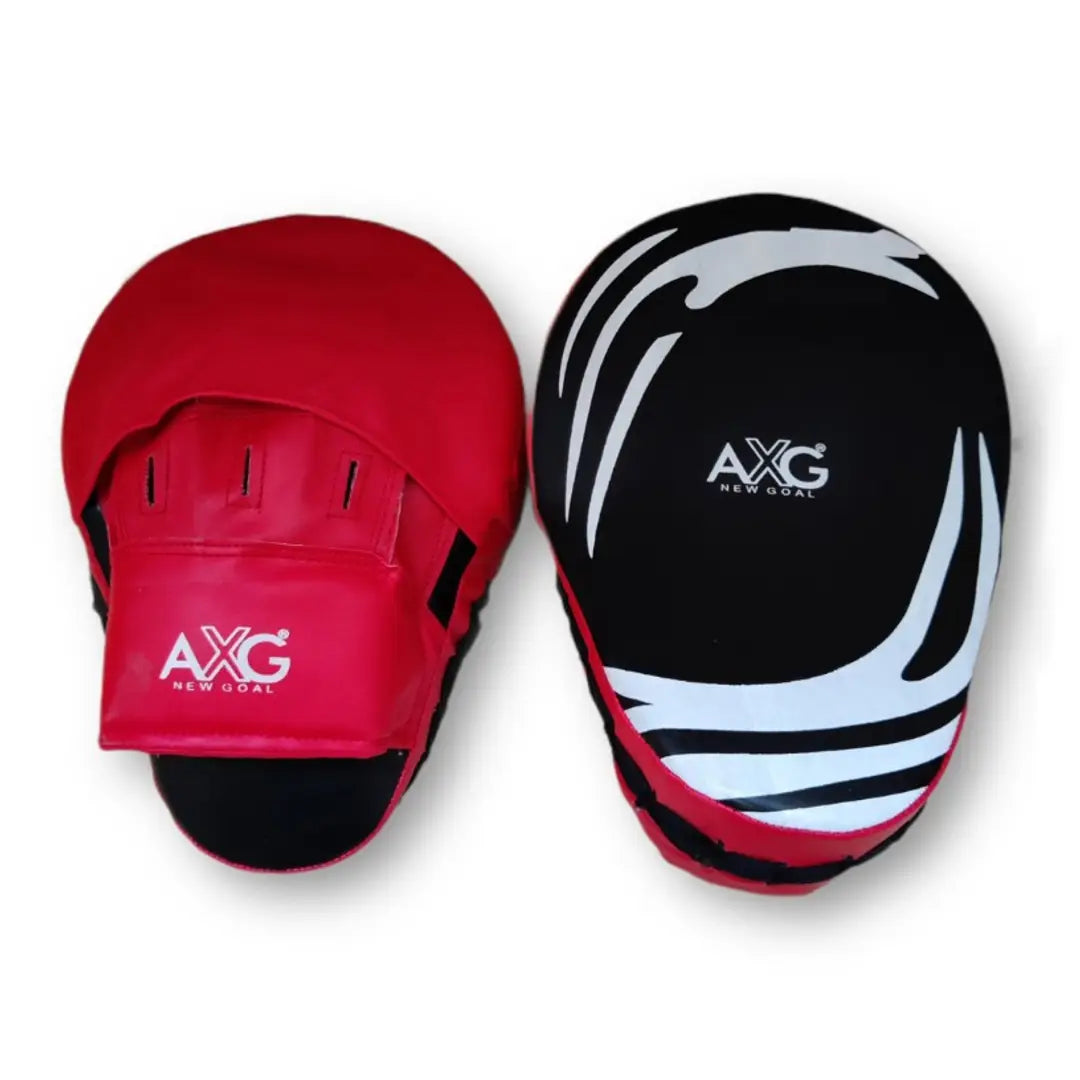 AXG NEW GOAL Premium Focus Pad (1 Pair) For Boxing, Taekwondo, Karate, Muay Thai Kick Curved Focus Pad