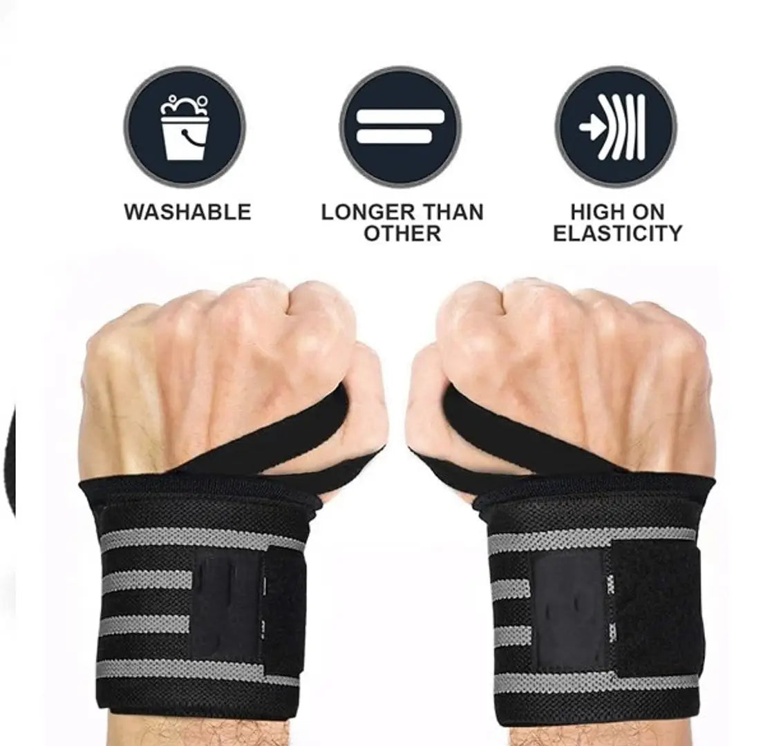 Mens Elasticized-Fabric Professional Thumb Loop, Stretchable Wrist Supporter Wristband for Sports