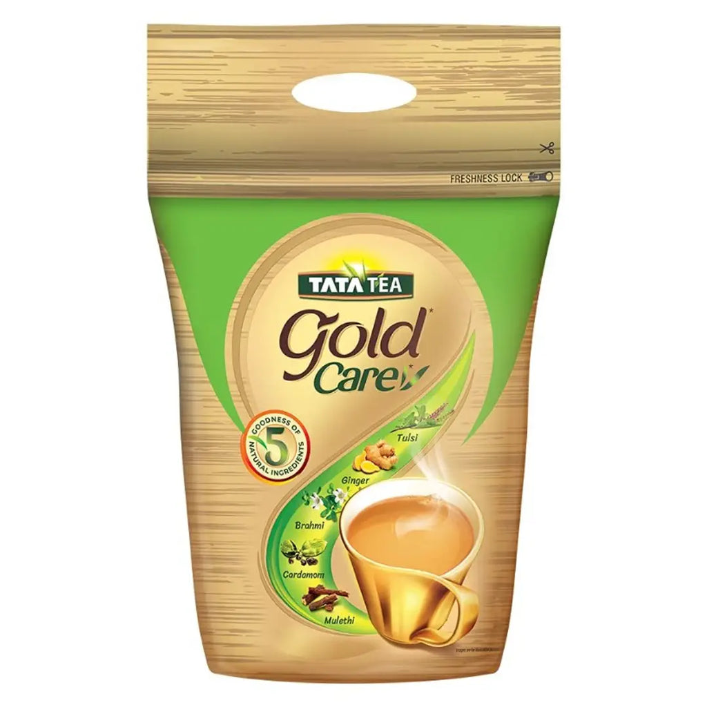 Tata Tea Gold Care  Rich in Taste  Goodness of Elaichi, Ginger Tulsi, Brahmi  Mulethi  Black Tea  1 kg