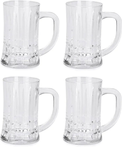 Stylish Fancy Attractive Premium Quality Beer Glass Mug For Beer-Juice-Drink -410 Ml Pack Of 4
