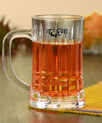 Stylish Fancy Attractive Premium Quality Beer Glass Mug For Beer-Juice-Drink -410 Ml Pack Of 4