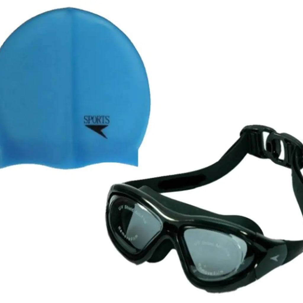 AXG NEW GOAL Premium Dive Big Swimming Goggles  Cap Swimming Kit