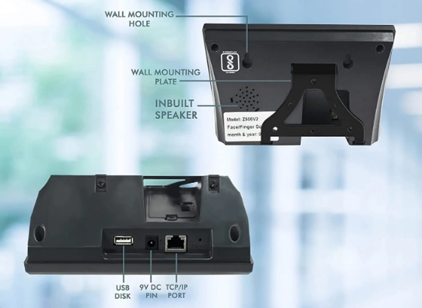 Touch-Less Face Attendance Device with Cloud Attendance Software (Face + Wi-Fi)