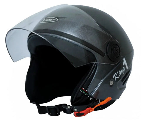 Rotomac Track Silver Black ISI Motorbike HelmetRotomac Track Silver Black ISI Motorbike Helmet