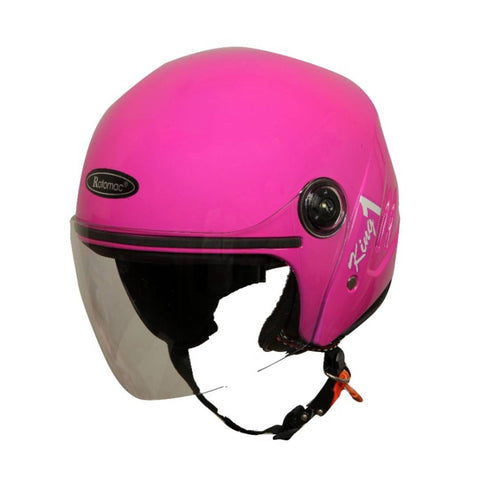 Rotomac Track Pink ISI Motorbike HelmetRotomac Track Silver Black ISI Motorbike Helmet