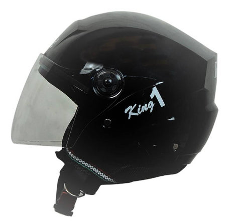 Rotomac Iron Black Open Face ISI Motorbike Helmet