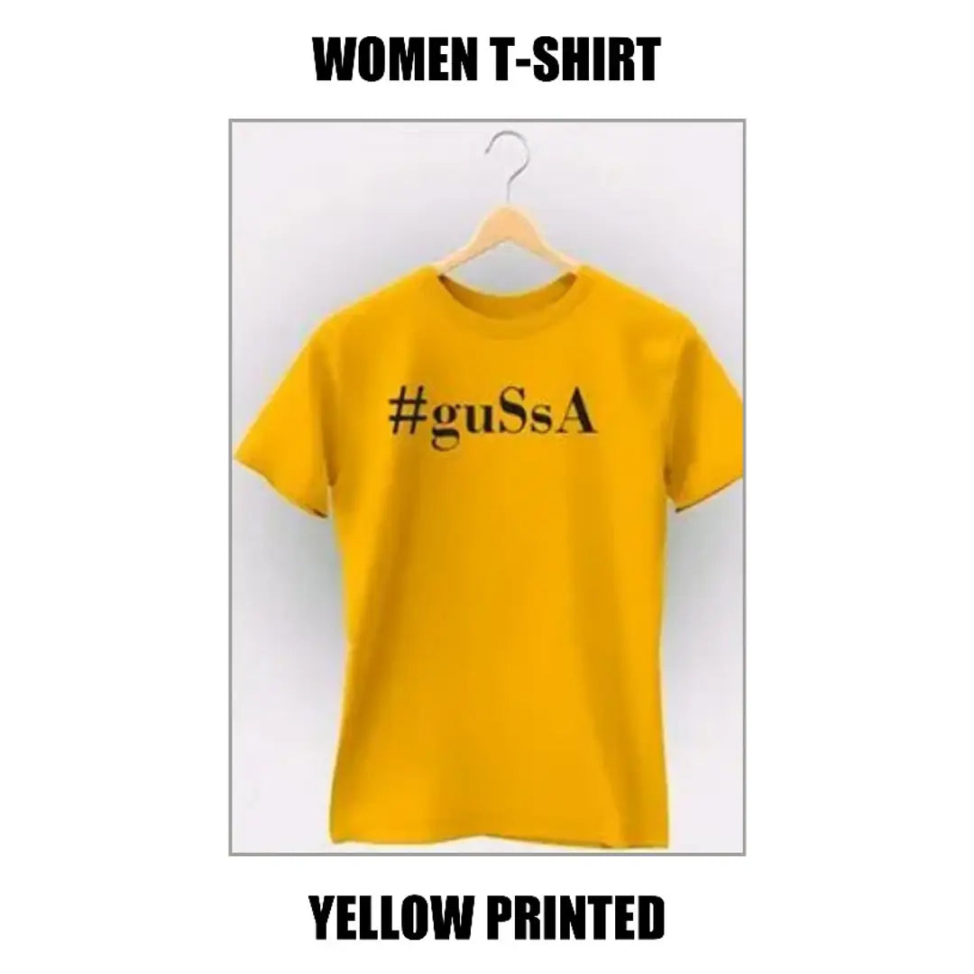 Printed Women Round Neck White T-Shirt