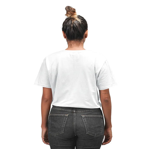 Trendy Cotton Round Neck Half Sleeve Ew White T-shirt For Women