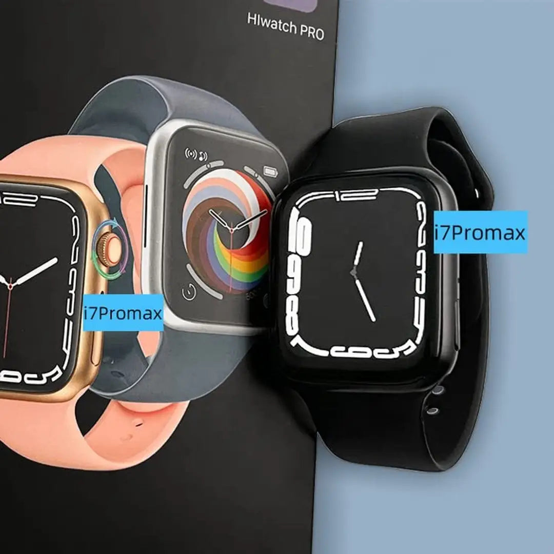 NEW I7 PRO MAX FULL SCREEN SMART WATCH SERIES 7 Smartwatch  (Black Strap, 44 MM)