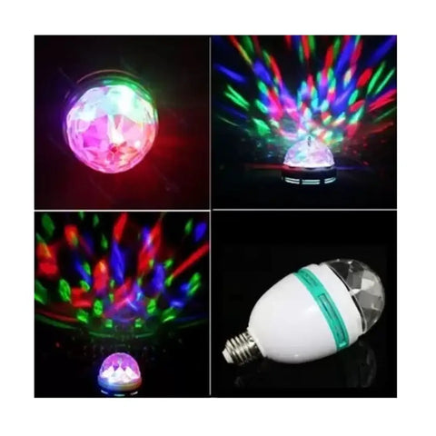 Stylish LED Full Color Rotating Disco Light Lamp Multi-Color Change 3 W Party Celebration Bulb .