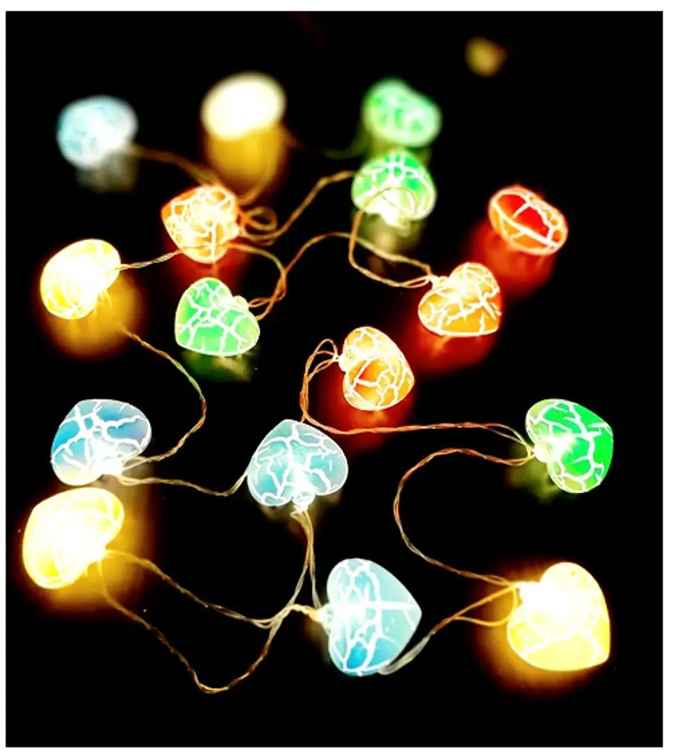 Stylish Crack Heart String Lights for Baby Kids Room Birthday Home Decorati (Crack Heart String). Seasonal Indoor String Lights