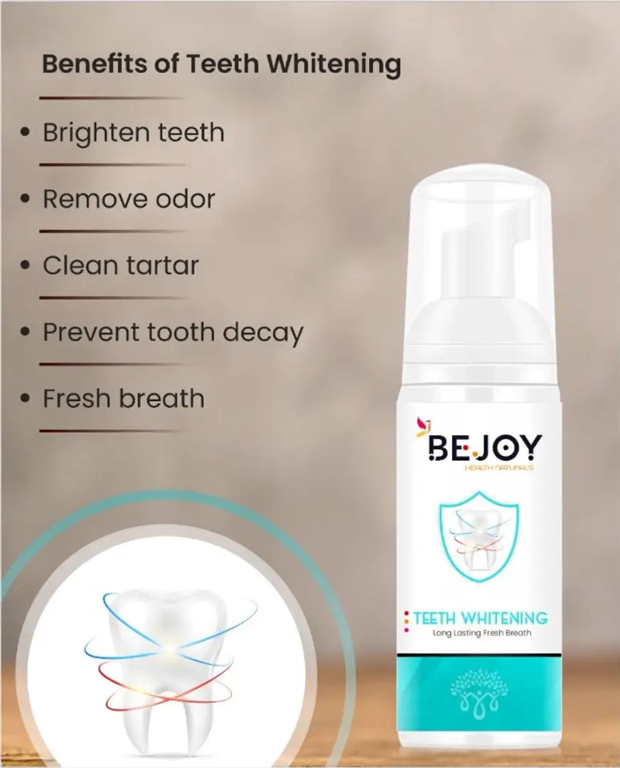 Teeth Whitening Foam Toothpaste Cleaning Gums Freshen Breath 60ml