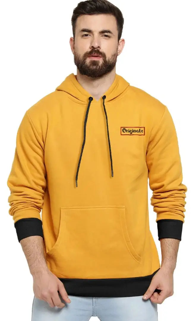 Classic Fleece Solid Hoodie Sweatshirts for Men