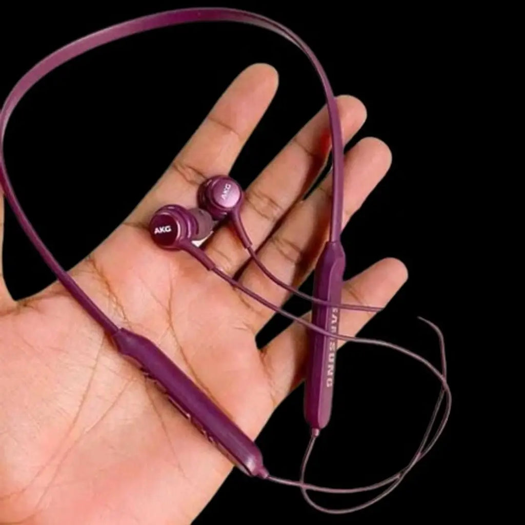 Akg Neckband Wireless Bluetooth Headset  (Purple, In The Ear)