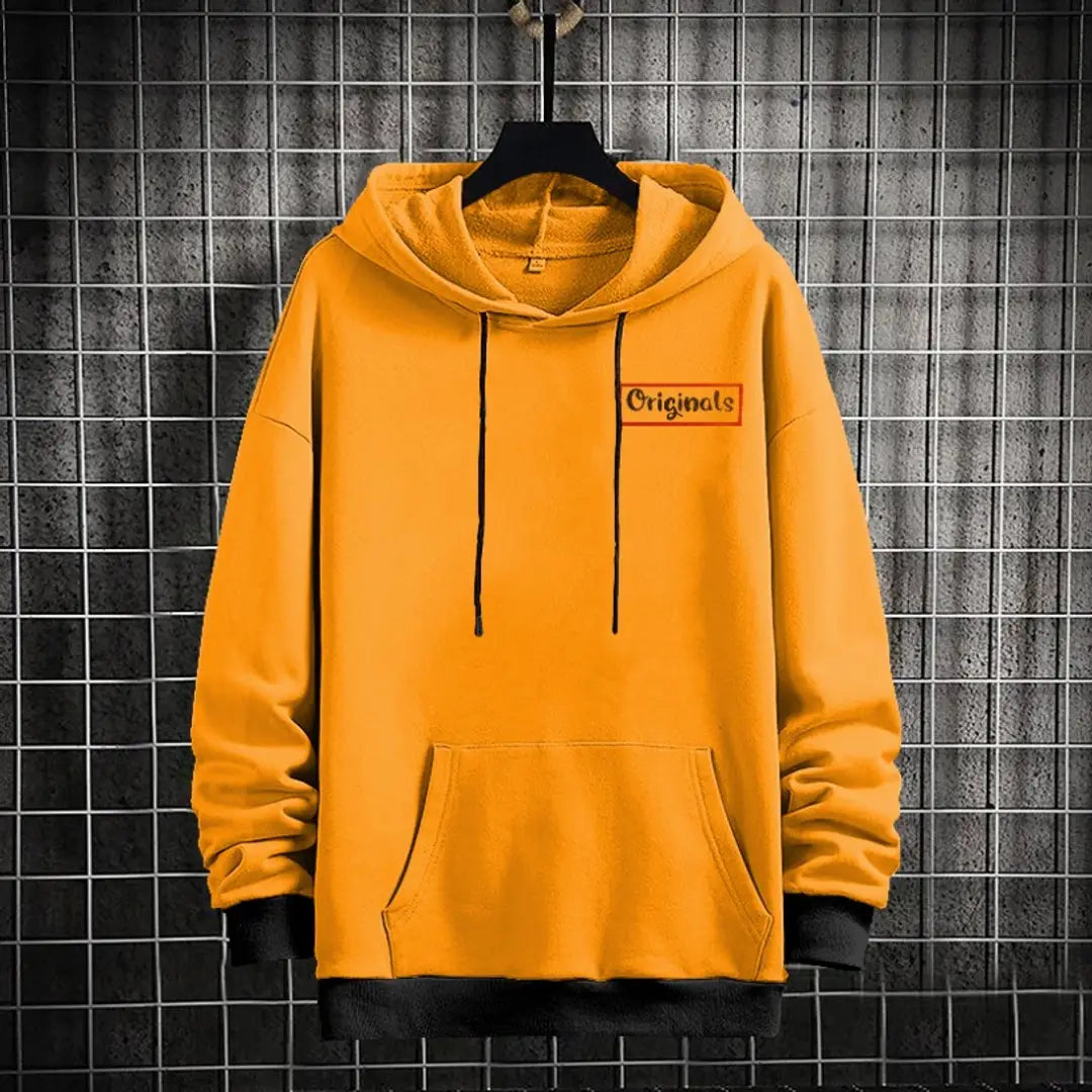 Classic Fleece Solid Hoodie Sweatshirts for Men