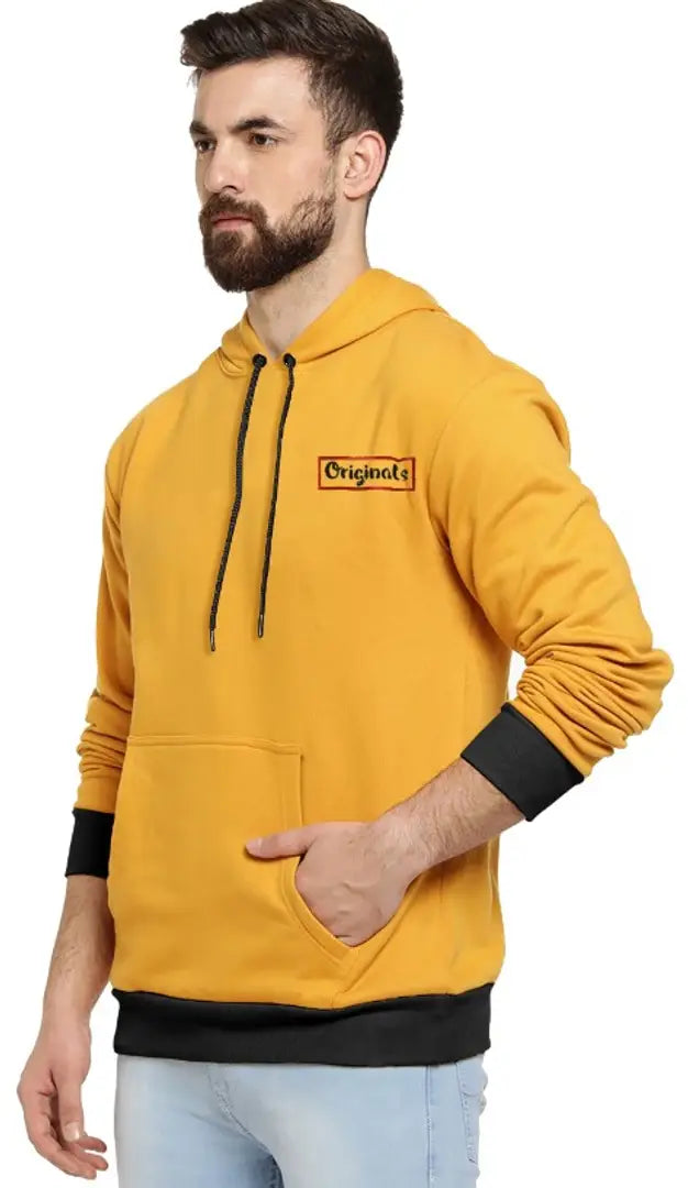 Classic Fleece Solid Hoodie Sweatshirts for Men