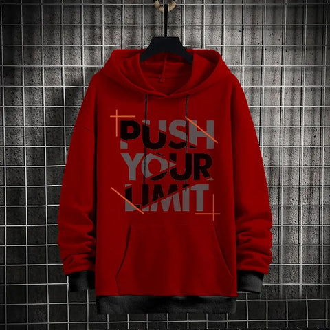 Classic Fleece Printed Hoodie Sweatshirts for Men