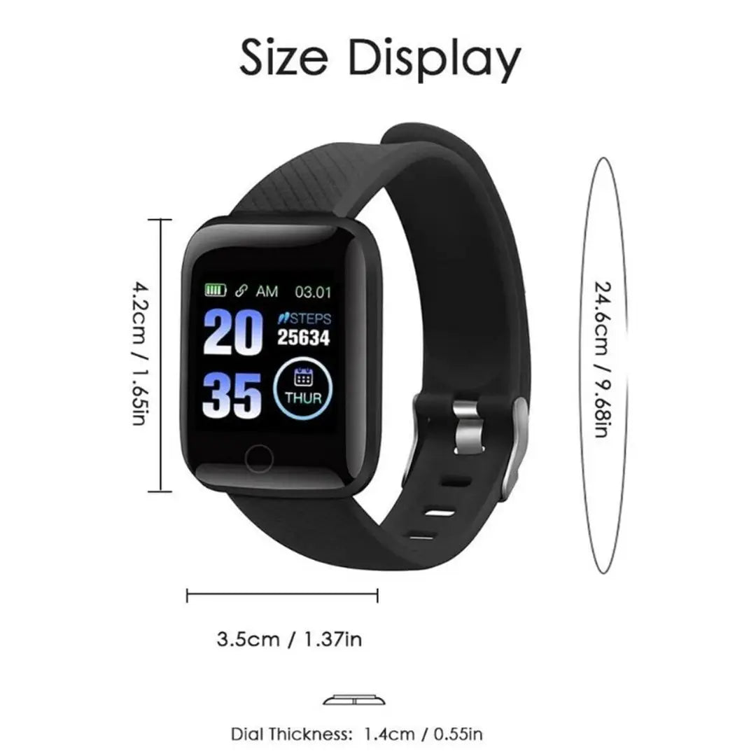 Smart Watch D116 for Xiaomi Mi Note 9 Smart Watch Bluetooth SmartWatch with Activity Tracker, Heart Rate Sensor, Sleep Monitor and Basic Functionality for All Boys  Girls