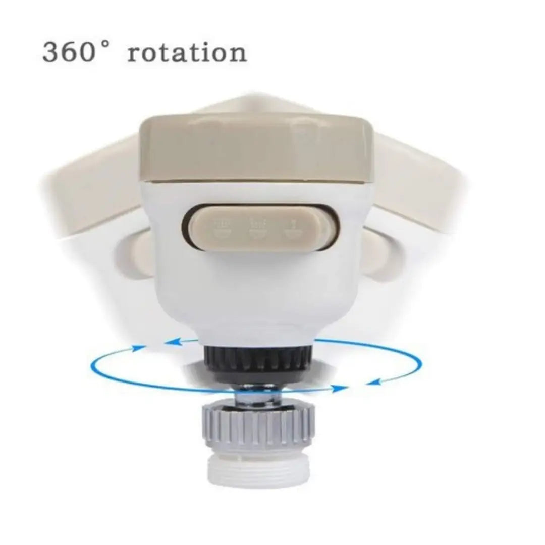 Water Faucet, 360 Degree Rotating Water-Saving Sprinkler, Faucet Aerator, 2-Gear Adjustable Head Nozzle, Water Sprayer, Shower for Kitchen Tap, ABS Plastic, Gray (Plastic)