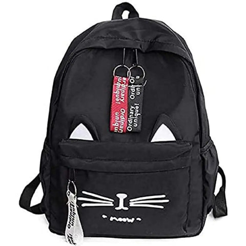 Diving Deep PU Leather Stylish School Bag for Girls 10 L Backpack (Black)
