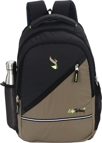Durable Self Pattern Brown Backpacks For Multipurpose Uses