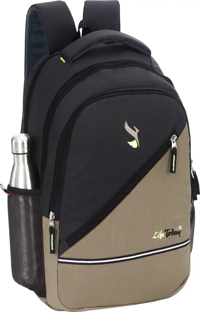 Durable Self Pattern Brown Backpacks For Multipurpose Uses