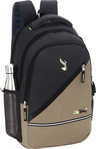Durable Self Pattern Brown Backpacks For Multipurpose Uses