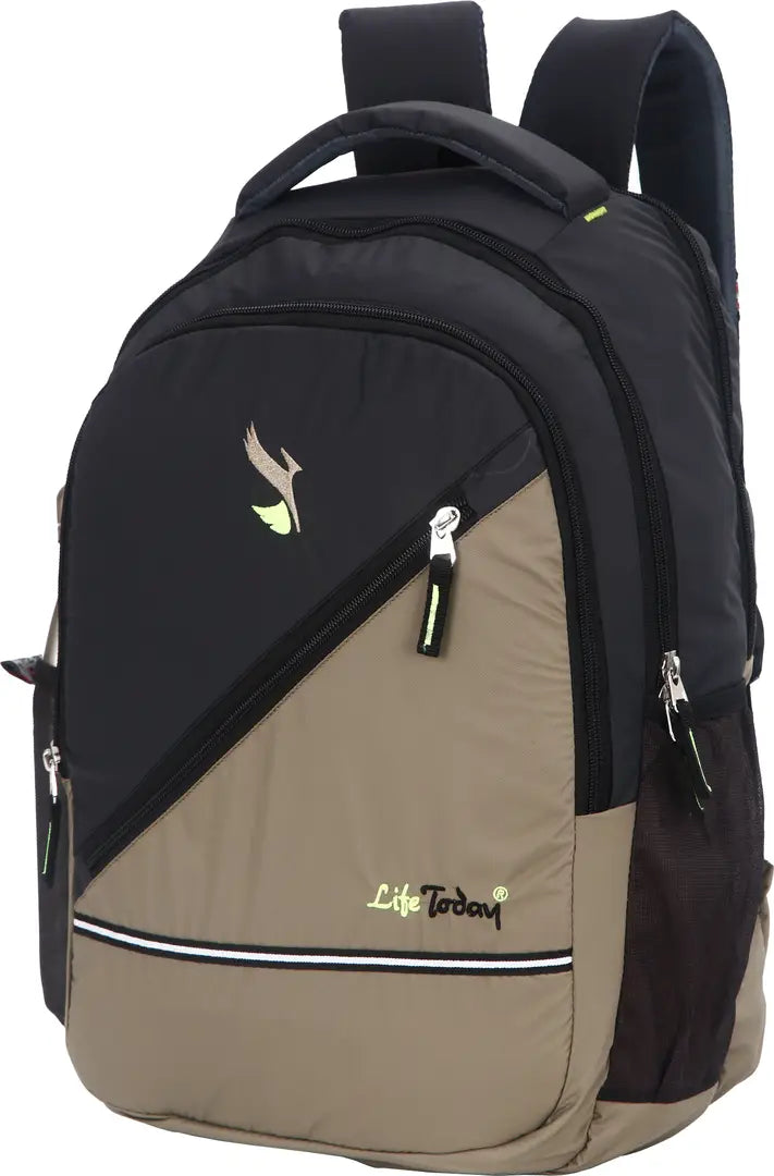 Durable Self Pattern Brown Backpacks For Multipurpose Uses