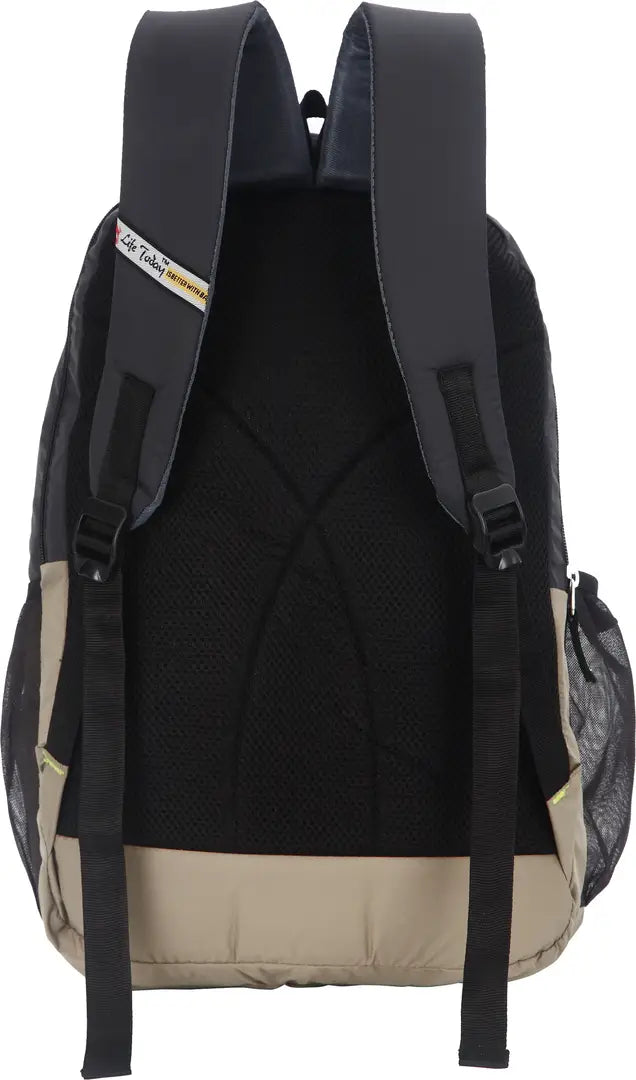 Durable Self Pattern Brown Backpacks For Multipurpose Uses