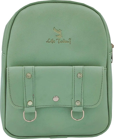 Durable Self Pattern Green Backpacks For Multipurpose Uses