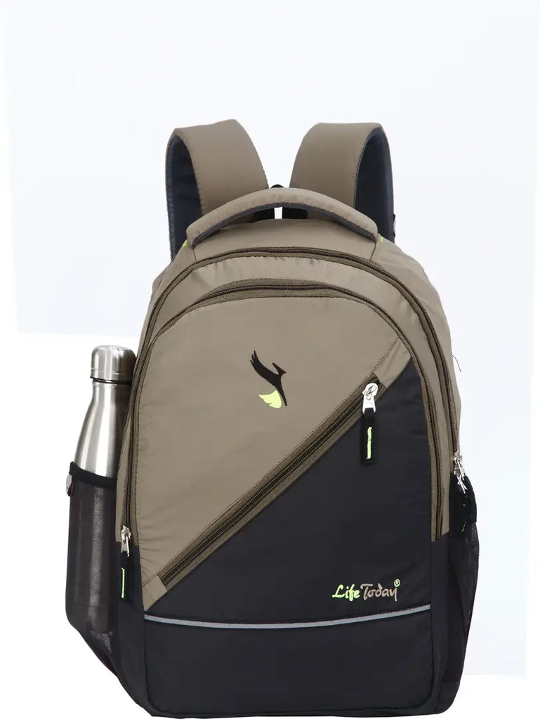 Durable Self Pattern Black Backpacks For Multipurpose Uses