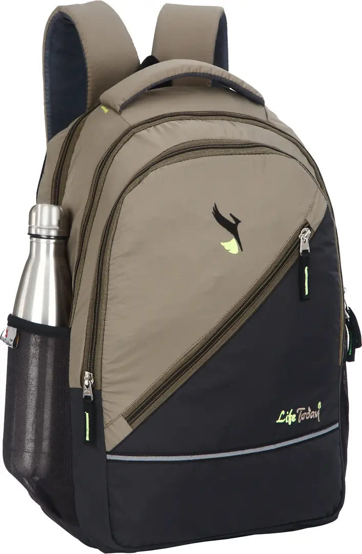 Durable Self Pattern Black Backpacks For Multipurpose Uses